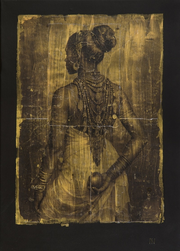 Donde nace el horizonte nº07|MARTA FABREGAS| Quadre collage fotografia étnica vintage amb técnica mixta