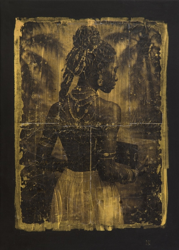 Donde nace el horizonte nº07|MARTA FABREGAS| Quadre collage fotografia étnica vintage amb técnica mixta