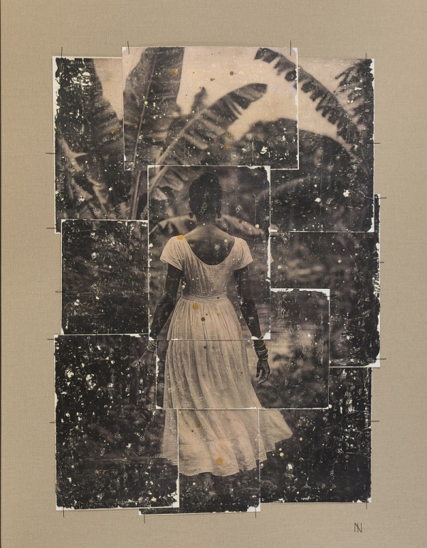 Donde nace el horizonte nº07|MARTA FABREGAS| Quadre collage fotografia étnica vintage amb técnica mixta