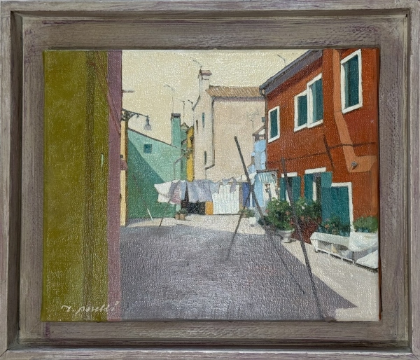 Primer sol al cap de creus| María Perelló| pintura paisaje decorativa