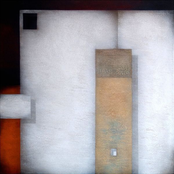 Frank Jensen |la cama ancha | abstract art decorative painting red box