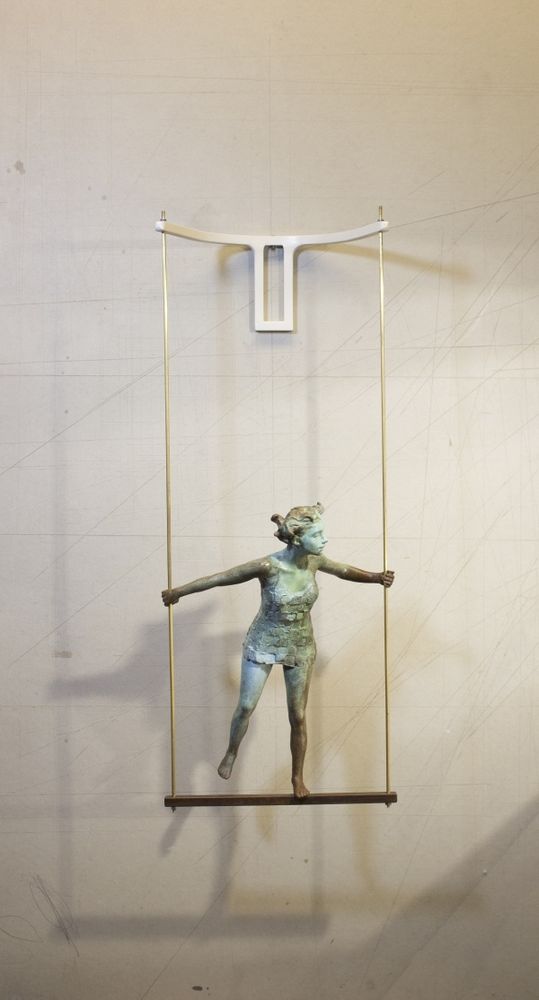 Trapeci B I| Pere Sala| escultura contemporànea en bronze