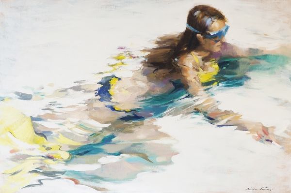 Suite in white|monica castanys|Pintura figurativa contemporània a l'oli ciutat europea, paisatge urbà