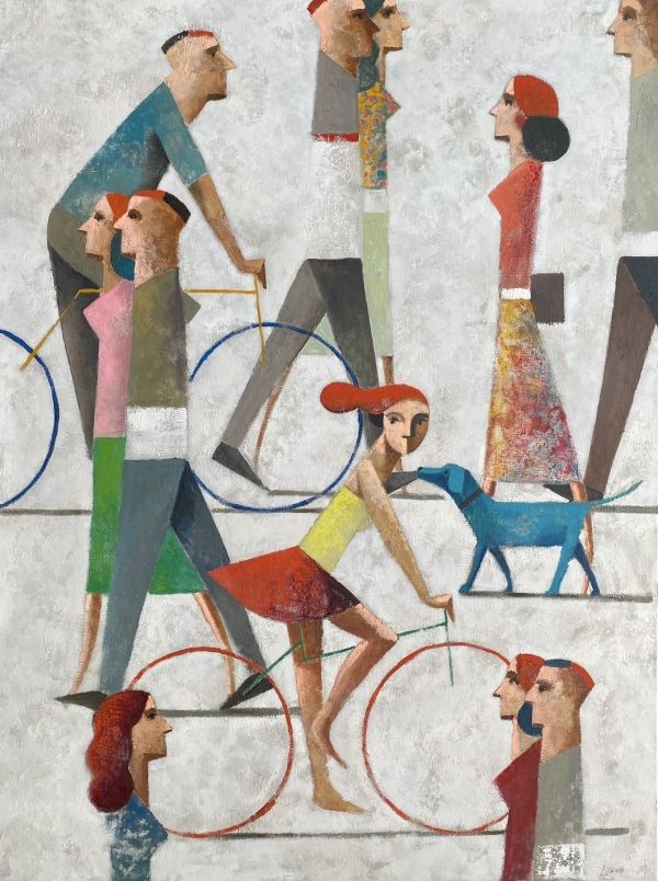 The date|Didier Lourenço|contemporary painting with colorful design