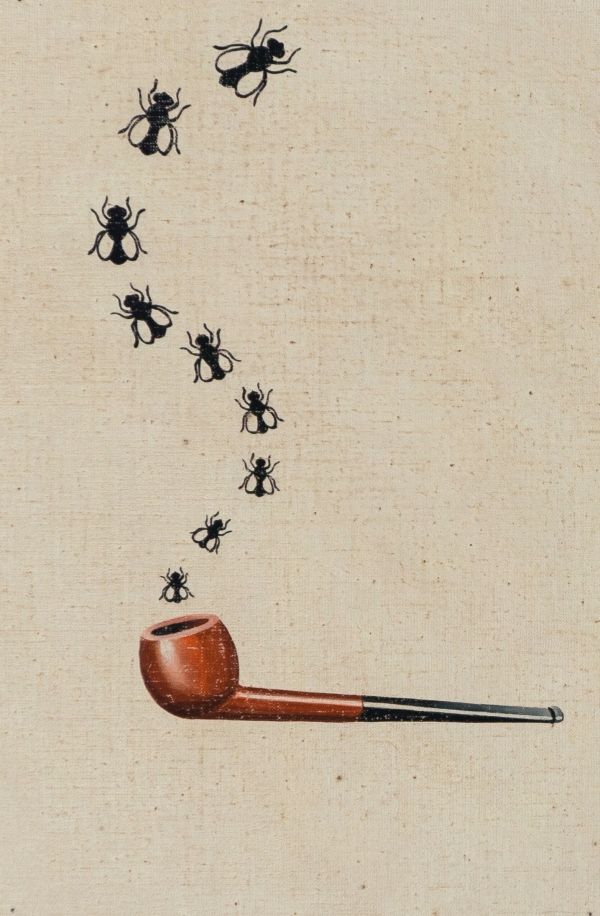 Jordi sabat |C'est la pipe de Jean-Paul| Contemporary illustration painting to buy visual poetry
