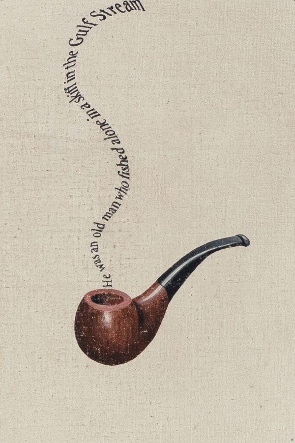 Jordi sabat |C'est la pipe d'Ernest| Contemporary illustration painting to buy visual poetry