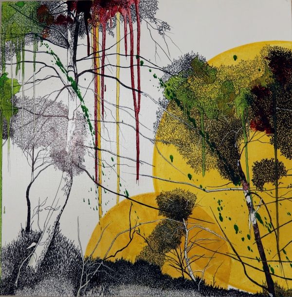 Natursemilunar II|tatiana blanqué|artwork with theme of nature and forests woods