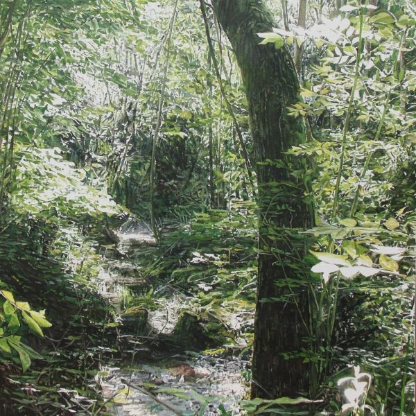Forest light I|Ramón Surinyac| landscape painting contemporary art