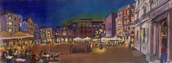 Plaça Mercadal Reus. Nocturn